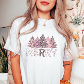 ピンクヒョウのクリスマスウィンターコージー スウェットシャツ