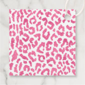 ピンクヒョウのジャングルサファリ誕生日ありがとう フェイバータグ (裏面)