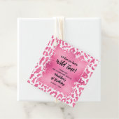 ピンクヒョウのジャングルサファリ誕生日ありがとう フェイバータグ (インサイチュ)