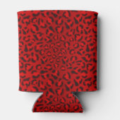ピンクヒョウのテクスチャパターン。 缶クーラー (裏面)