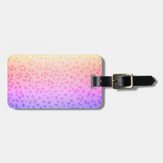 ピンクヒョウの荷物タグ ラゲッジタグ (正面横)