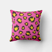 ピンクヒョウアニマルプリントチエトレンディー クッション (裏面)