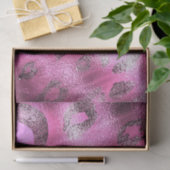 ピンクヒョウエレガントシャインモノグラムレターイニシャル 薄葉紙 (ギフト)