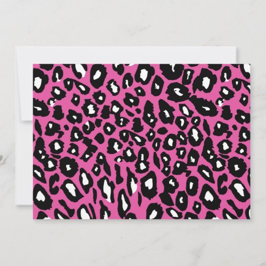 ピンクヒョウ写真Sweet sixteen誕生会 招待状 (裏面)