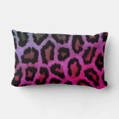 ピンクヒョウ印刷ランバー装飾用クッション ランバークッション (裏面)