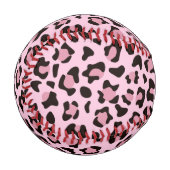 ピンクヒョウ印刷野球 野球ボール (正面左)