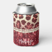 ピンクヒョウ柄とグリッター 缶クーラー (缶裏面)