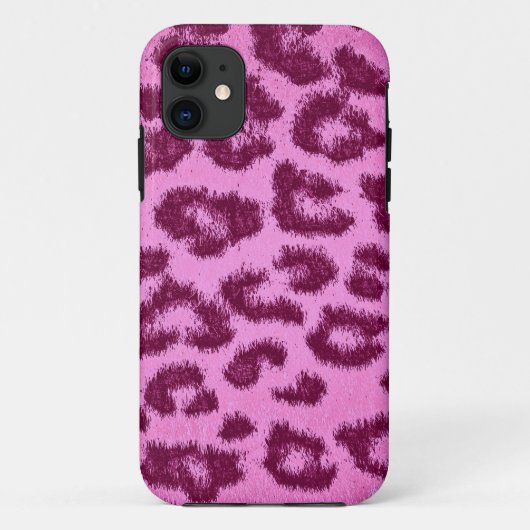 ピンクヒョウ柄スキンファー Case-Mate iPhoneケース (裏面)