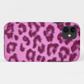 ピンクヒョウ柄スキンファー Case-Mate iPhoneケース (裏面(横))