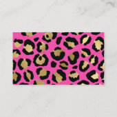 ピンクヒョウ柄ベビシャワーおむつラッフル エンクロージャーカード (裏面)