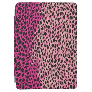 ピンクヒョウ柄織物動物、背景 iPad AIR カバー
