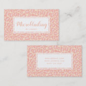 ピンクヒョウ柄美しいスプレータンサロン 名刺 (正面/裏面)