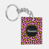 ピンクヒョウ柄 キーホルダー (正面左)