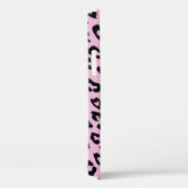 ピンクヒョウ柄iPhone 12ケース(モノグラム付き) Case-Mate iPhoneケース (裏面 / 右)