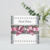 ピンクヒョウ甘い16誕生日パーティー 招待状 (スタンド正面)