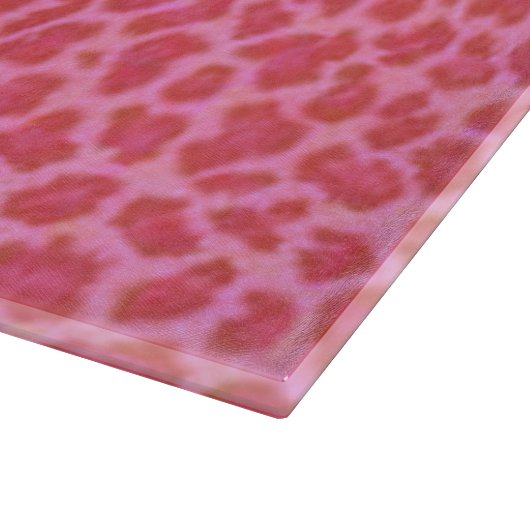ピンクヒョウ皮膚切断板 カッティングボード (角)