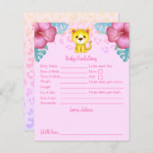 ピンクヒョウ赤ちゃんシャワー予測とアドバイス (正面/裏面)