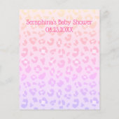 ピンクヒョウ赤ちゃんシャワー予測とアドバイス (裏面)