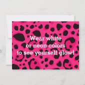 ピンクヒョウ輝くゴルフゴルフパーティの招待状 招待状 (裏面)