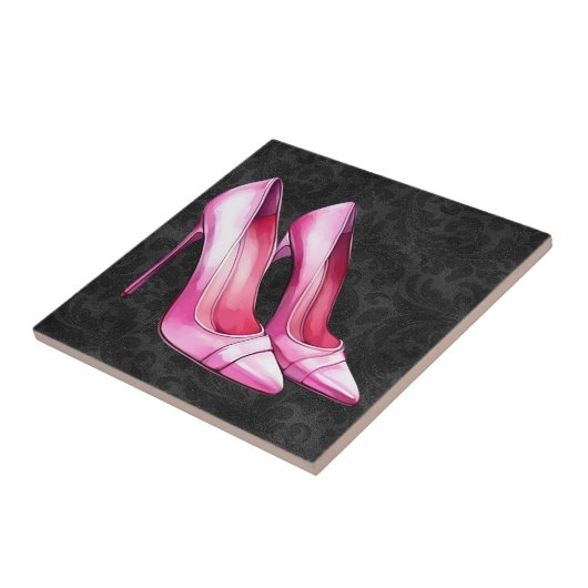 ピンクヒール靴タイル タイル (側面)