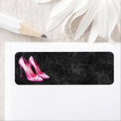 ピンクヒール靴住所 シール (インサイチュ)