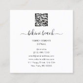 ピンクビキニランジェリービーチ衣装下着屋 スクエア名刺 (裏面)