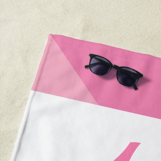 ピンクビキニ水着パーソナライズされたビーチタオル ビーチタオル (インサイチュ)