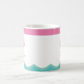 ピンクビキニ水着パーソナライズされたマグカップ コーヒーマグカップ (中央)