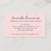 ピンクビキニ水着ランジェリー下着ブラパンツ 名刺 (裏面)