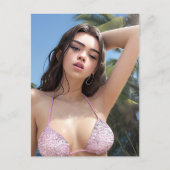 ピンクビキニ葉書 ポストカード (正面)