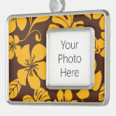 ピンクビキニ(ブラウン/金ゴールド) シルバープレートフレームオーナメント (左)