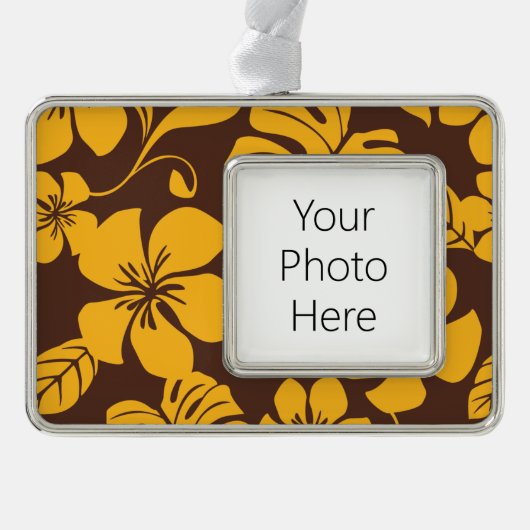 ピンクビキニ(ブラウン/金ゴールド) シルバープレートフレームオーナメント (正面)