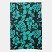 ピンクビキニ(ブラック/ティール（緑がかった色）) キッチンタオル (縦)