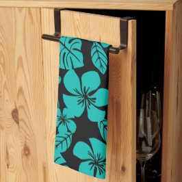 ピンクビキニ(ブラック/ティール（緑がかった色）) キッチンタオル