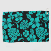 ピンクビキニ(ブラック/ティール（緑がかった色）) ゴルフタオル (横)