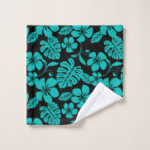 ピンクビキニ(ブラック/ティール（緑がかった色）)バスタオルセット バスタオルセット (ウォッシュタオル)