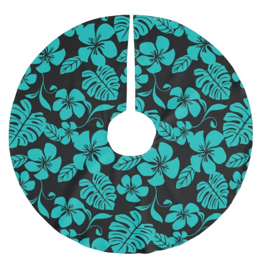 ピンクビキニ(ブラック/ティール（緑がかった色）) ブラッシュドポリエステルツリースカート (正面)