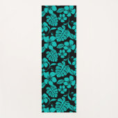 ピンクビキニ(ブラック/ティール（緑がかった色）) ヨガマット (正面)