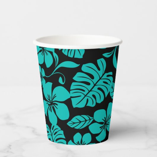 ピンクビキニ(ブラック/ティール（緑がかった色）) 紙コップ (正面)