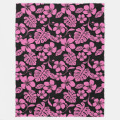 ピンクビキニ（ブラック/ピンク） フリースブランケット (正面)