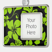 ピンクビキニ(ブラック/ライム) シルバープレートフレームオーナメント (左)