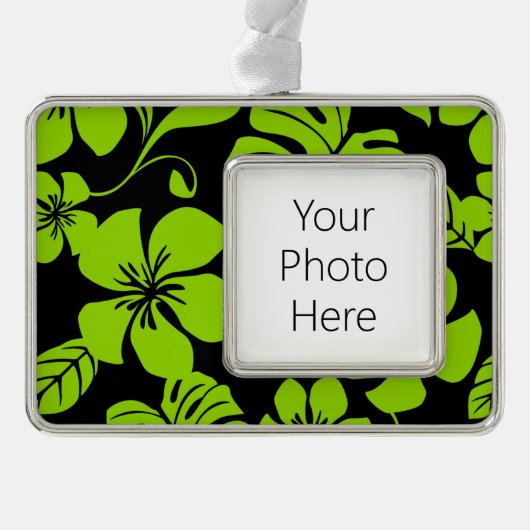 ピンクビキニ(ブラック/ライム) シルバープレートフレームオーナメント (正面)