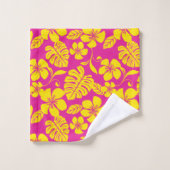 ピンクビキニ(ホットピンク/イエロー)バスタオルセット バスタオルセット (ウォッシュタオル)