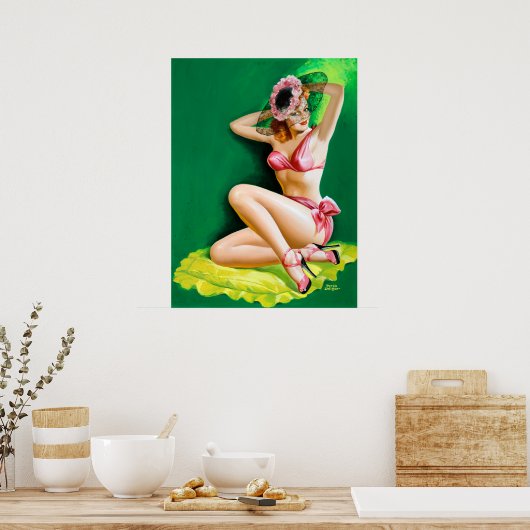 ピンクビキニ ポスター (キッチン)