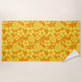 ピンクビキニ（ミカン/イエロー） ビーチタオル (正面)