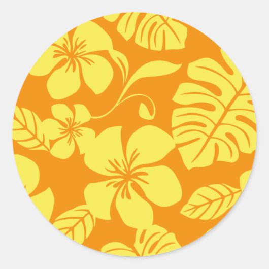 ピンクビキニ（ミカン/イエロー） ラウンドシール (正面)