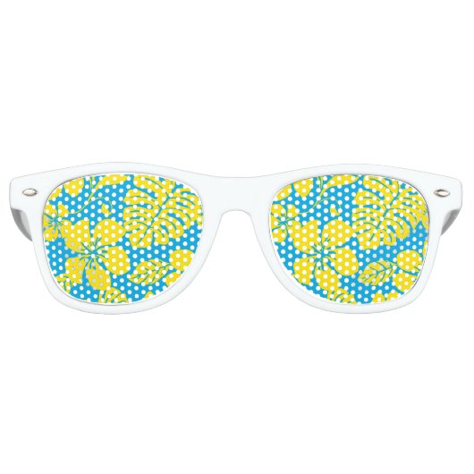 ピンクビキニ（青/黄） レトロサングラス (正面)