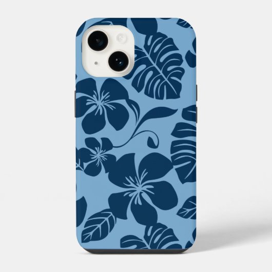 ピンクビキニ（青x 2） iPhoneケース (裏面)