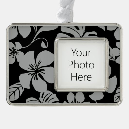 ピンクビキニ（黒/グレー） シルバープレートフレームオーナメント (正面)