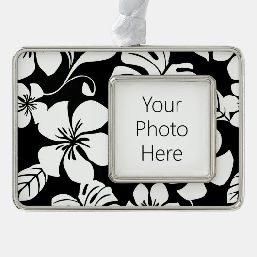 ピンクビキニ（黒） シルバープレートフレームオーナメント (正面)